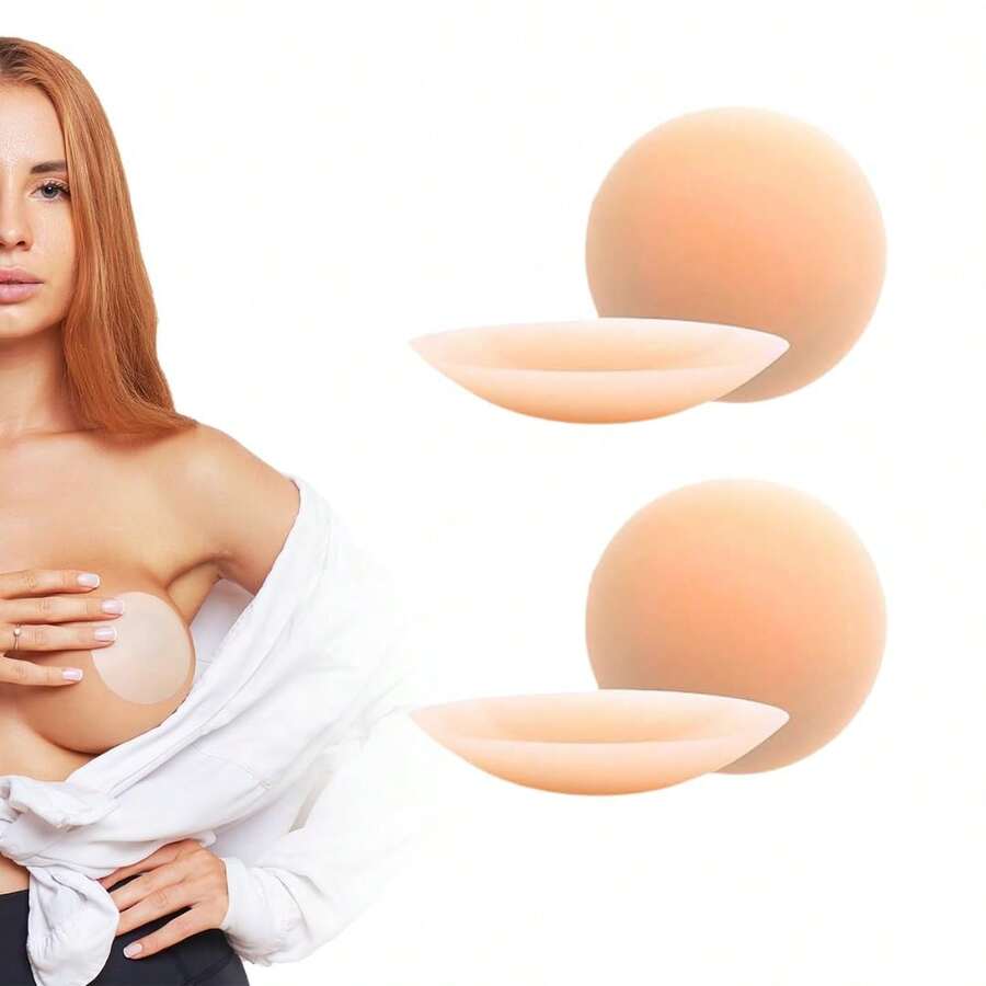 2pcs Silicone Invisible Nipple Cover Pasties, Thin & Breathable, Designed For Wedding Dresses, Strapless Gowns, Invisible Bras, Dresses, Jumpsuits, Vacation,Nipple Covers, Nipple Cover,Cakes Nipple Cover,Nipple Cover,Silicone Nipple Covers Reusable,Silicone Nipple Covers,Cakes Nipple Covers,Silicone Bra Inserts,Nip Covers,Nipple Covers For Women