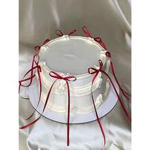 10pcs Bow Knot Cake Decorations DIY Supplies Birthday Anniversary Wedding Holiday Decor Party Favor - Đỏ - Xem 7