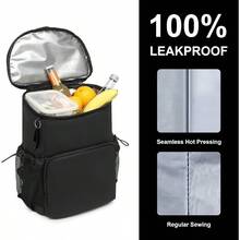 Mochila enfriadora para hombres y mujeres aada impermeable suave ligera a prueba de fugas 30 latas viajes camping picnic playa - 40 Latas+Negro - - Ver 2