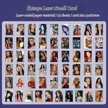 55pcs Katseye Holographic Photocards, K-Pop Girl Group Self-Printed Cards - Photo Album - Fan Merchandise