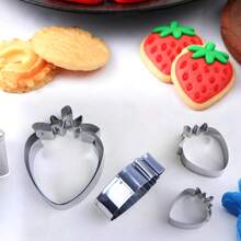 5件套枫叶形饼干模具 - 可放入洗碗机清洗的翻糖烘焙模具，适用于烘焙、DIY手工制作 - 銀色 - 查看 2