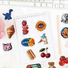 50张复古Y2K贴纸，卡通涂鸦贴纸，美学贴纸，艺术贴纸，趣味贴纸，酷炫贴纸，散装贴纸，适用于笔记本电脑、滑板、日记本、笔记本、手机、杯子、吉他、行李箱、电脑、冰箱、桌子等。剪贴簿用品，剪贴簿文具，趣味贴纸，笔记本电脑贴纸，Kindle手机贴纸。 - H - 查看 7