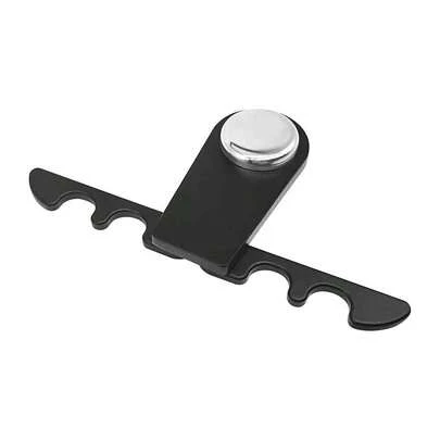 1个铝合金便携式台球杆架 - 加重4杆架，适用于台球桌，防滑桌边杆架，便携式设计，适用于游戏室和俱乐部 - 附带调节工具