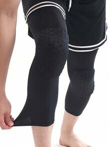 1pc, Basketball Knee Pads, Compression Long Leg Sleeves Sports Gear For Volleyball Baseball Football Weightlifting Running And More - Multicolor - View 3