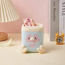 Suport pentru stilouri cu desene animate creative, pinguin, birou, papetărie, cutie de depozitare pentru birou, suport multifuncțional pentru stilouri cu ascuțitoare, potrivit pentru cadouri de absolvire, geantă, carcasă - o marime - Vizualizare 6