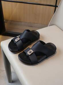 儿童时尚拖鞋/儿童时尚舒适轻便软底凉鞋 - 黑色 - 查看 2