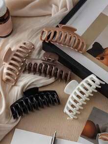 4pcs/1pc Soft Silicone Hair Claw Clips, Soft Shock-Absorbing Head Pillow Clips, Durable Grip Hair Clips, Women Hair Accessories Hair Clips Fashion Hair Clutch Elegant Hair Jaw Clip