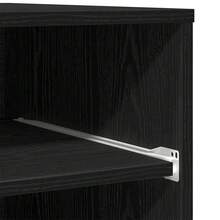 vidaXL Soporte de impresión con almacenamiento marrón negro 60 x 48 x 74 cm - Negro - Ver 8