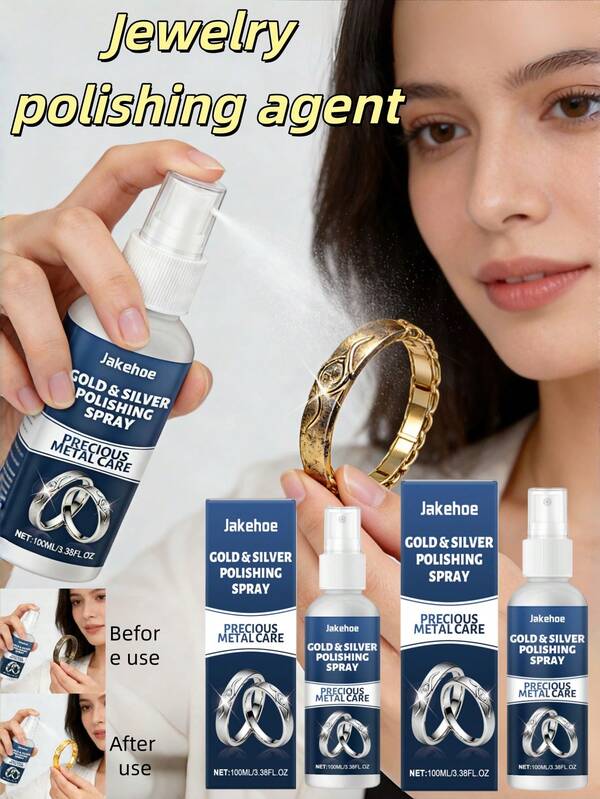 Metal Jewelry Cleaning Liquid, Rhinestone Necklace Anti-Rust Agent, And Silver Jewelry Polish - Cleaning, Polishing, Grinding, And Anti-Rust; And Silver Jewelry Polish - Cleaning, Polishing, Grinding, And Anti-Rust; Jewelry Cleaner For Cleaning Rhinestones, Rings, Necklaces, And Gold Accessories.