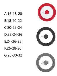 1pc Universal Pot Lid, Suitable For Various Cookware, Featuring Heat-Resistant Silicone Rim And Tempered Glass, Fits 6", 7", 8", 9.5", 10.5", 11" Diameter Pots - Multicolor - View 8