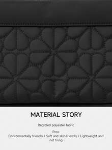 Kate Spade SPADE FLOWER QUILTED Premium Shoulder Bag For Women Bag With Clover Print Hobo Purses Stylish Women's Underarm Handbag - 黑色 - 查看 6