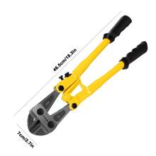 18" Heavy Duty Bolt Cutter For Cutting Fence, Steel Wire, Chain, Metal Rods, Screws, Locks, Rivet, And Small Padlock With Rubberized Anti-Slip Easy Grip Handles - Yellow - View 11