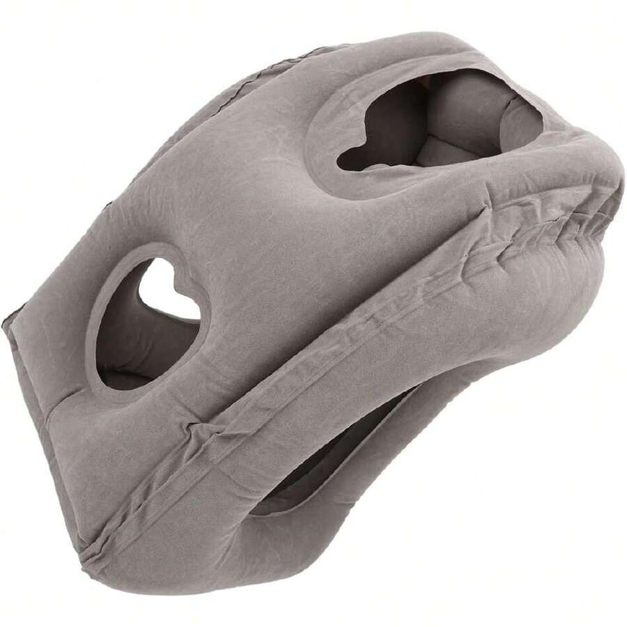 Almohada inflable de viaje, alivia la fatiga, almohada inflable de diseño hueco para el cuello, proporciona apoyo para exteriores para mujeres,37277725 - Multicolor - Ver 1