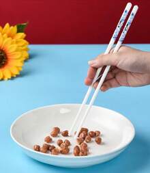 Tendencia10 Pares De Palillos De Porcelana - Diseño Chino Blanco Porcelana Azul Y BlancaCalidad premium - 1 - Ver 4