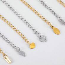 10pcs Stainless Steel Extension Chain Engraved Lobster Clasp Set, Suitable For DIY Jewelry Making Bracelets, Necklaces, Anklets, Chain Extender - Extended Chain With Lobster Clasp - View 6
