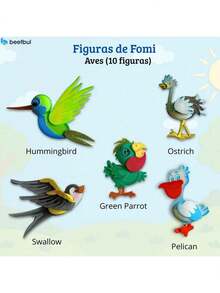 EstiloTendenciaBeetbul – Figuras De Foami Para Manualidades DIY – Set De 10 Piezas Para Scrapbooking, Cuadernos, Termos Y MáS (Aves)Calidad PremiumVersióN Mejorada - tundra - Ver 4