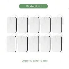 10/20/50pcs EMS Massage Electrode Pads, TENS Unit, 5x9cm/6x9cm Body Massage Patches, 2mm Connector Pads