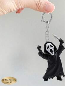 可爱卡通钥匙扣，2D亚克力背包钥匙扣（非3D立体造型），适用于背包、手提包、汽车钥匙扣及日常使用，恐怖吊坠，情侣礼物的最佳选择，送给家人和朋友的完美礼物，万圣节、圣诞节和复活节装扮用品 - 彩色 - 查看 12