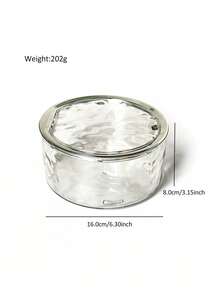 大容量时尚美甲收纳盒，带压力盖，透明圆柱形，可收纳美甲工具、化妆棉、杂物等，兼具整理和展示功能 - 無色 - 查看 7