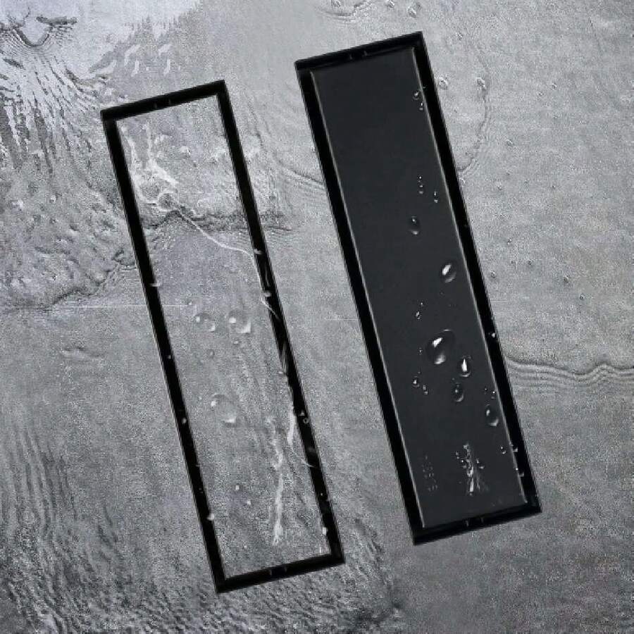 Drenaje de Piso, SUS304 Hogar Acero Inoxidable Drenaje de Piso Cuadrado, Desodorante y Baldosas de Anti-obstrucción con Azulejos Stealth, Dos Chips de Drenaje de Tierra(8 * 30CM),37268813 - Blanco - Ver 1