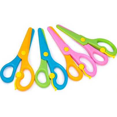 Safety Scissors For Toddler, Kids, Children - Plastic, Dual-Color Preschool Training Scissors(1 Pack)