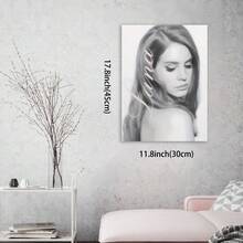 Framed Lana Canvas Poster Wall Art - Music-Themed Celebrity Portrait With Retro & Contemporary Style, High-Quality Ink On Canvas, Easy Adhesive Hanging For Living Room, Bedroom, Office, Dorm Decor - Framed(有框框的) - 查看 5