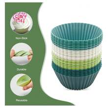 Tendencia24 Moldes Para Cupcakes O Muffins Reutilizable De SiliconaCalidad premium - 1 - Ver 2