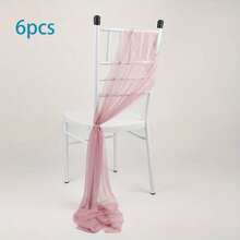 1/5/10/20 Stücke Stuhlschärpe, salbeigrün & rosa Schleife, Hochzeitsgang Stuhl Dekoration, geeignet für Gangdekoration, Partyveranstaltungen, Taufe - Verschiedenfarbig - Übersicht 18