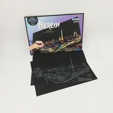 Adult Scratch Art Set - Elegant City Night Scenery, Creative Handmade Relief Painting, Wall Decor, Scratch Stickers, Holiday Gift Set, Includes Scratch Tools And Cardboard Materials - Multicolor - View 15