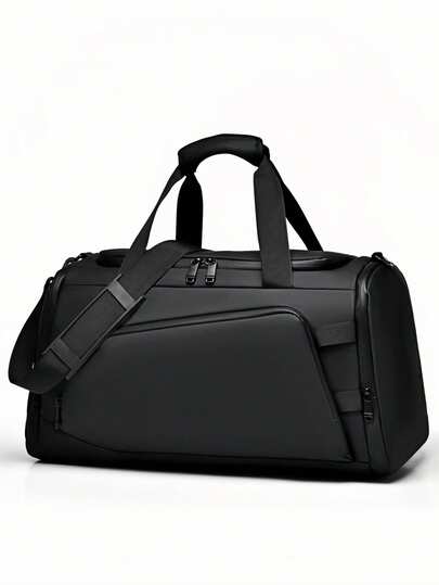 极简主义男士运动健身、瑜伽、运动包，带独立鞋仓，大容量男士旅行包，方便携带，可单肩背或手提，周末过夜包，适合大学生短途旅行行李包