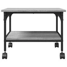 vidaXL Support d'imprimante à 2 ebenex sonoma gris 50x40x38 cm - Gris - Voir 7