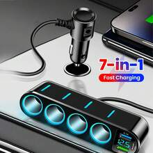 OLAF 1-To-7车载点烟器充电器 - 黑色 - A - 查看 6