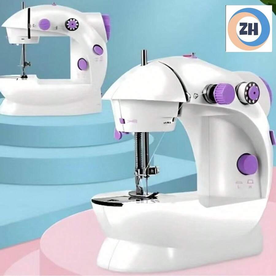 Máquina de coser doméstica pequeña de escritorio totalmente automática eléctrica mini micro máquina de coser de mano para ropa - Multicolor - Ver 1