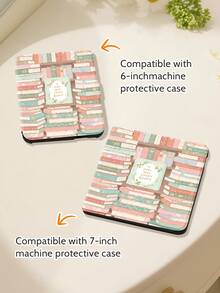 This E-Book Shockproof Cover Is Designed For Book-Loving Girls, Featuring A Bookshelf And Book-Themed Pattern With Beautiful Illustrations. Lightweight And Portable, Made Of High-Quality Materials, With Auto Wake/Sleep Function And Corner Protection, Making It A Romantic And Thoughtful Gift. - Multicolor - View 6