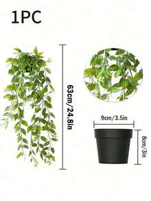 1/2 buc plante artificiale, jardinieră suspendată, decor pentru suport de perete, potrivit pentru interior, exterior, decorare raft sufragerie, decor casă, decor cameră, decorare grădină, decorare perete