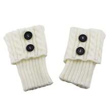 Bestjybt 3 Pairs Womens Short Boots Socks Crochet Knitted Boot Cuffs Leg Warmers Socks,MulticoloredY - Nhiều màu - Xem 7