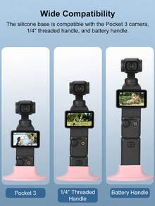 Silicone Base Compatible With Pocket 3, Silicone Fixed Bracket Base Expansion Accessory Compatible With OSMO Pocket 3 Handheld Camera - Multicolor - View 4