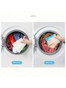 100 Sheets Color Catcher Laundry Sheets - Anti-Color Bleeding And Anti-Transfer Washing Sheets,  For Mixed Washing Without Electricity - White Square - View 7