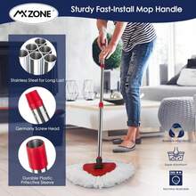 MXZONE Scrubber Mop Head Replacement Compatible With O Cedar EasyWring 1 Tank System, Spin Mop Scrub Brush Head, Hard Bristle Cleaning Brush Attachment For Kitchen Tile Floor, Not Fit RinseClean - Màu15 - Xem 6