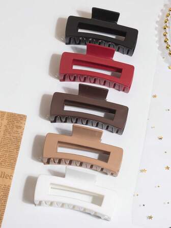 Set de 5 pinzas de pelo de silicona suave y curva para mujeres, con acabado liso y brillante, minimalista y de moda, con alta elasticidad y anti-colisión, para proteger la nuca, adecuado para accesorios de mujer y niña en otoño, aplicable para salidas diarias, deportes, lavado, maquillaje y otras ocasiones, pasadores de pelo, accesorios para el cabello