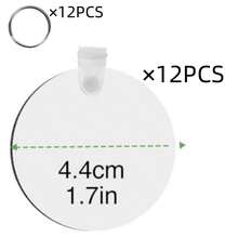 Blank Keychain Stabilizer Blocks, MDF Keychain Double-Sided Heat Transfer Boards, Includes Heat Transfer Film, Keyring, Plastic Fixing Clips, Suitable For DIY And Handmade, Craft Materials (Round, Rectangular, Bone-Shaped, Square, Heart-Shaped) - Multicolor - View 15