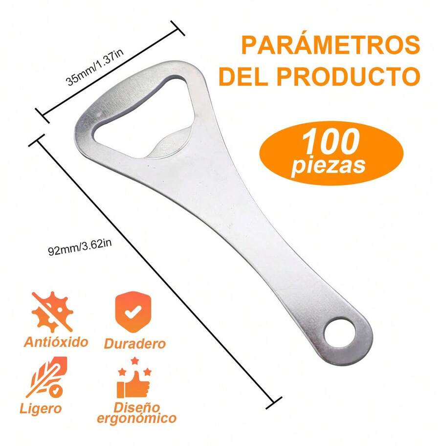 Tendencia100 Destapadores Metálicos Económicos PlateadoCalidad premium - 1 - Ver 1