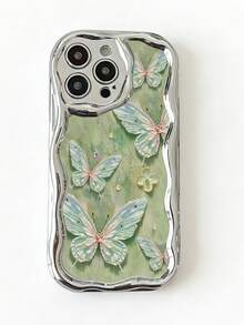 Oil - Painting - Style Green Butterfly Phone Case Suitable For 17 Pro Max 17 Air 17Pro 16, 15, 14, 13, 12, 11, PRO MAX, As Well As X, XS, PLUS - Nhiều màu - Xem 6