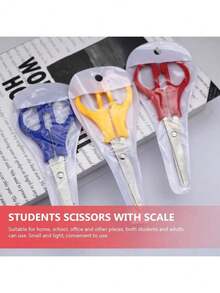 EstiloTendenciaTofficu Tijeras Escolares Para NiñOs Con Escala, 12 Piezas, 13.2 Cm, Punta Redonda, Acero Inoxidable, Colores Surtidos, Para Manualidades, Diy, Oficina Y HogarCalidad PremiumVersióN Mejorada - 1 - Ver 4