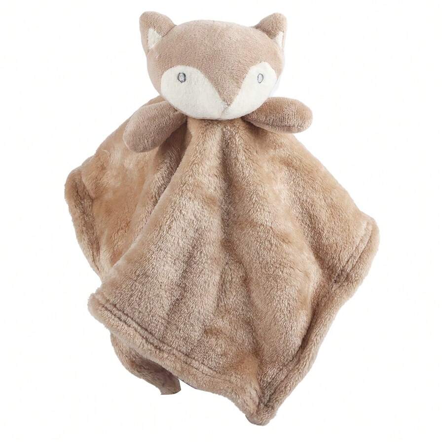Bebé comodidad dibujos animados lindo relajante coral terciopelo juguete sueño apaciguar toalla - Caqui - Ver 1