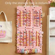 Hair Bow Organizer, Large Capacity Hair Clip Storage Hanger, Scarf And Hat Hanger,Wall-Mounted Bow Holder, Specialized Hair Accessory Storage Rack - Multicolor - View 12