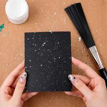 泼墨笔，墨水泼墨笔，抽象艺术笔，用于添加斑点和泼墨效果，适用于墨水、稀释丙烯颜料或其他流体媒介，卡片制作DIY项目剪贴簿工具 - 黑色 - 查看 11