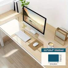 1pc Transparent PVC Desktop Mat, Can Also Be Used As Office Desk Pad, Large Mouse Pad, Laptop Desk Mat, Manicure Makeup Desk Mat, Coffee Table Mat, Vanity Mat, TV Cabinet Mat And Shoe Cabinet Surface Protector - Clear - View 14