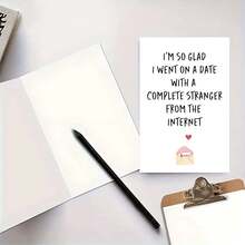 1pc Birthday Card Valentine's Day Greeting Card Christmas Card Unique Love Note - For Him Or Her, Husband, Wife, Boyfriend, Girlfriend