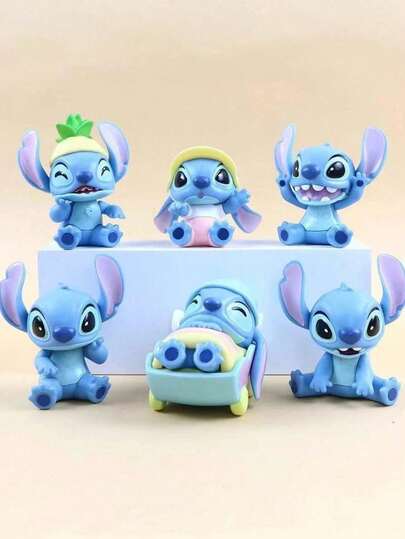 1pc Random PVC Material Minimalist Stitch Figurine Collectible Vinyl Doll - Gift Idea, Adult, Cartoon Fan, 14+ Birthday Gift, Holiday Gift, Car/Room Decor, Collector & Display Model (Note: Slight Color Bleeding Or Minor Flaws Are Normal Due To Handmade Process!)